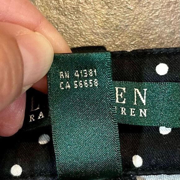 Lauren Ralph Lauren Polka Dot Pants Side Zip 10 - Picture 8 of 12